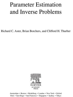 cover image of Parameter Estimation and Inverse Problems